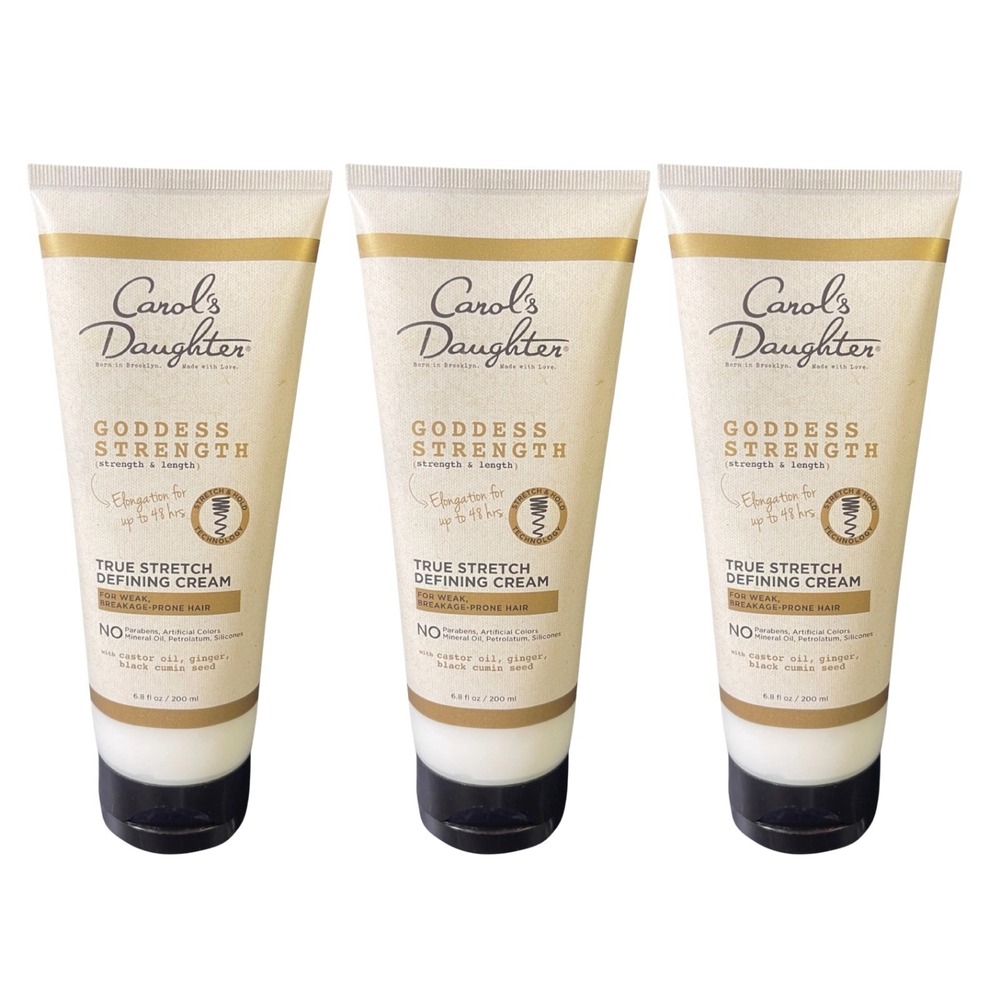 Carol's Daughter Goddess Strength True Stretch Defining Cream‎ 6.8 oz Lot of 3
